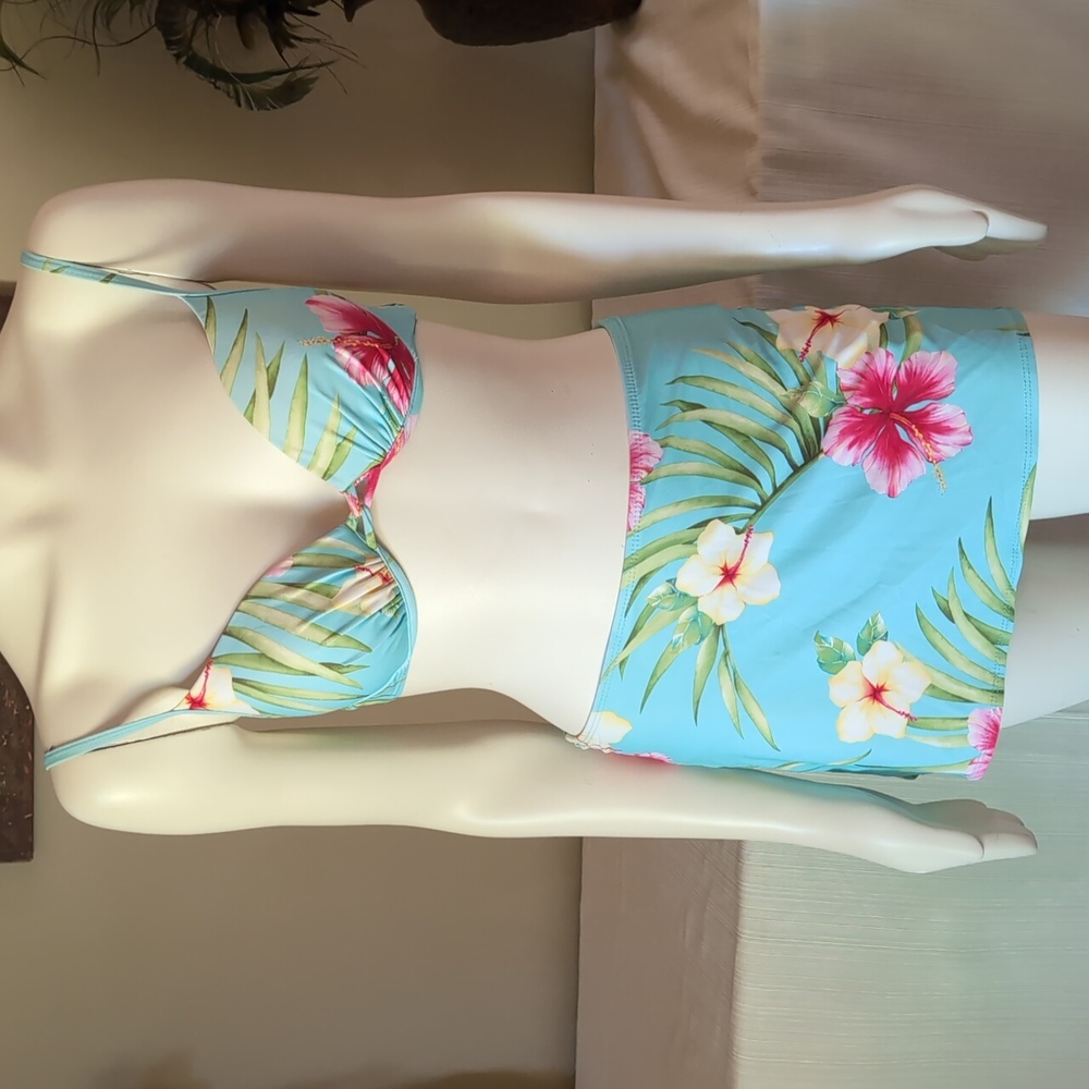 Floral Bikini with Skirt Bottom by Athena
